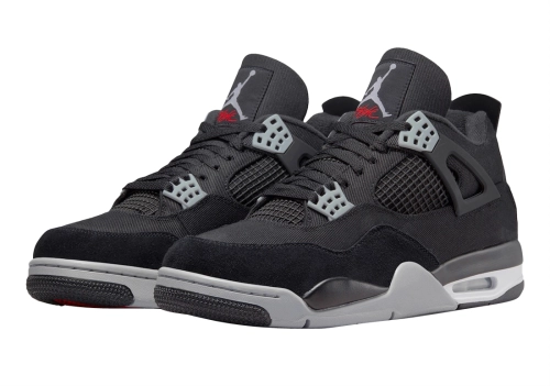 Cop the Best Cheap Air Jordan 4 Retro Black Canvas reps Shoes on BSTsneaker.com