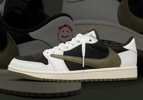 Cop the Best Air Jordan 1 Retro Low OG SP Travis Scott Olive reps Shoes on BSTsneaker.com