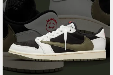 Cop the Best Air Jordan 1 Retro Low OG SP Travis Scott Olive reps Shoes on BSTsneaker.com