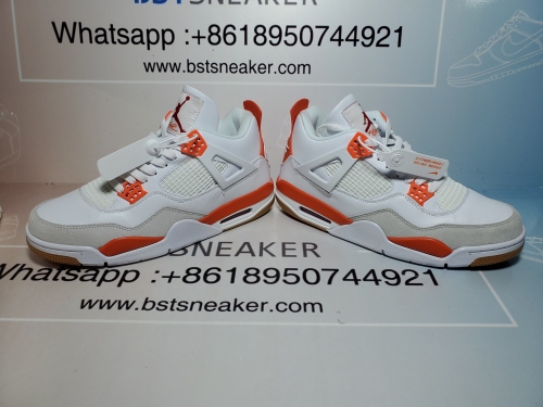 Cop the Best Air Jordan 4 White Orange DR5415-108 reps Shoes on BSTsneaker.com