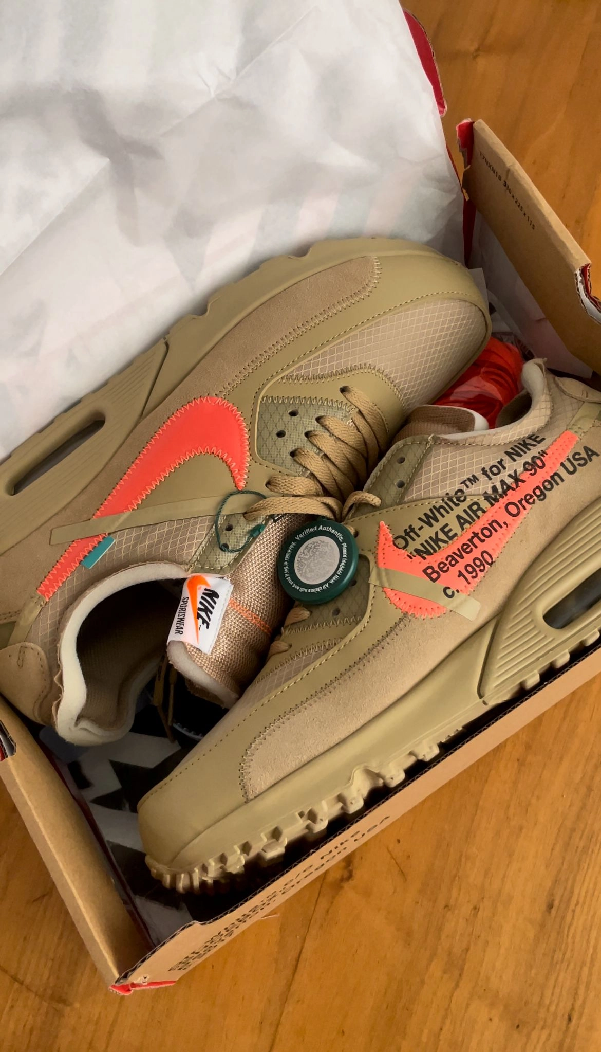  BST sneaker feedback for Air Max 90 OFF-WHITE Desert Ore