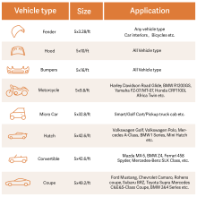 Kakawrap vinyl wrap size reference