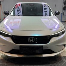 Glossy Diamond Blue White Vinyl Car Wrap K-4019