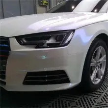 Glossy Diamond Blue White Vinyl Car Wrap K-4019