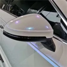 Glossy Diamond Blue White Vinyl Car Wrap K-4019