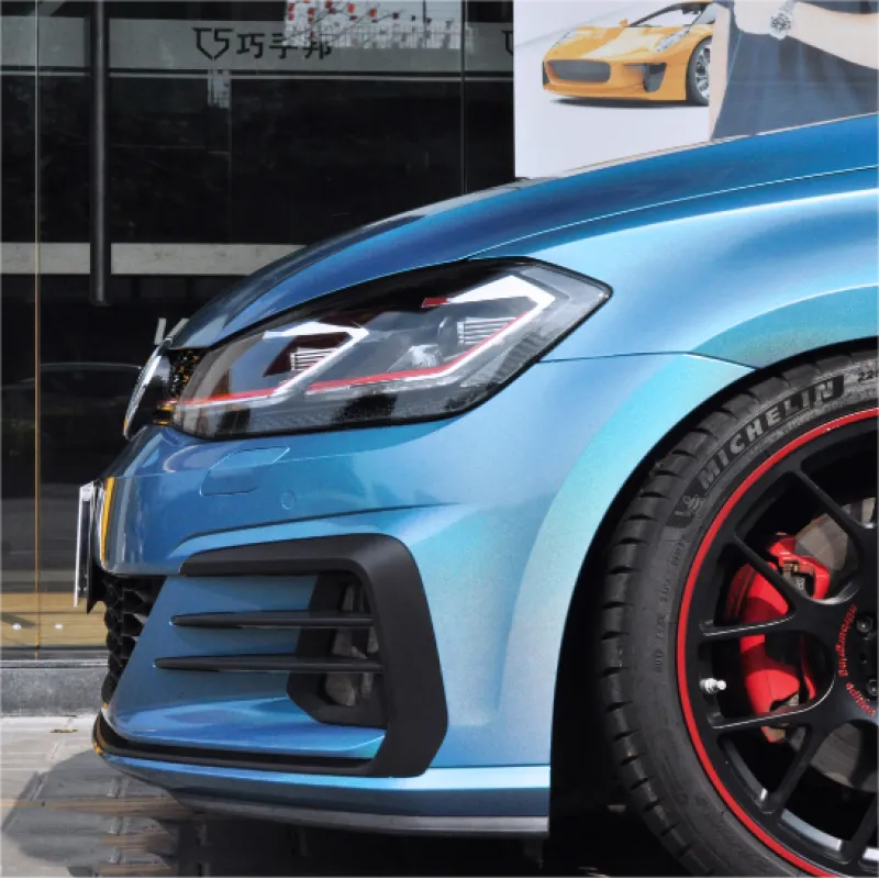 Glossy Laser Blue Vinyl Car Wrap K-3006
