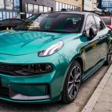 Glossy Laser Green Vinyl Car Wrap K-3009