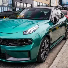 Glossy Laser Green Vinyl Car Wrap K-3009