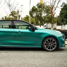 Glossy Laser Green Vinyl Car Wrap K-3009
