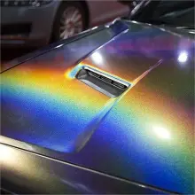 Glossy Rainbow Laser Grey Vinyl Car Wrap K-3001