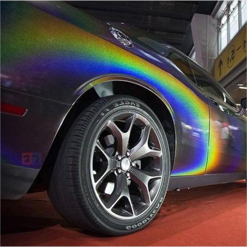 Glossy Rainbow Laser Grey Vinyl Car Wrap K-3001