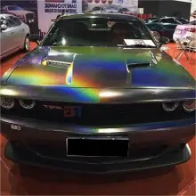 Glossy Rainbow Laser Grey Vinyl Car Wrap K-3001