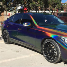 Glossy Rainbow Laser Grey Vinyl Car Wrap K-3001