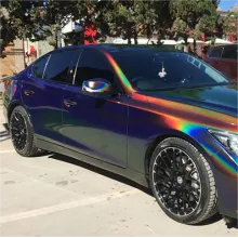 Glossy Rainbow Laser Grey Vinyl Car Wrap K-3001