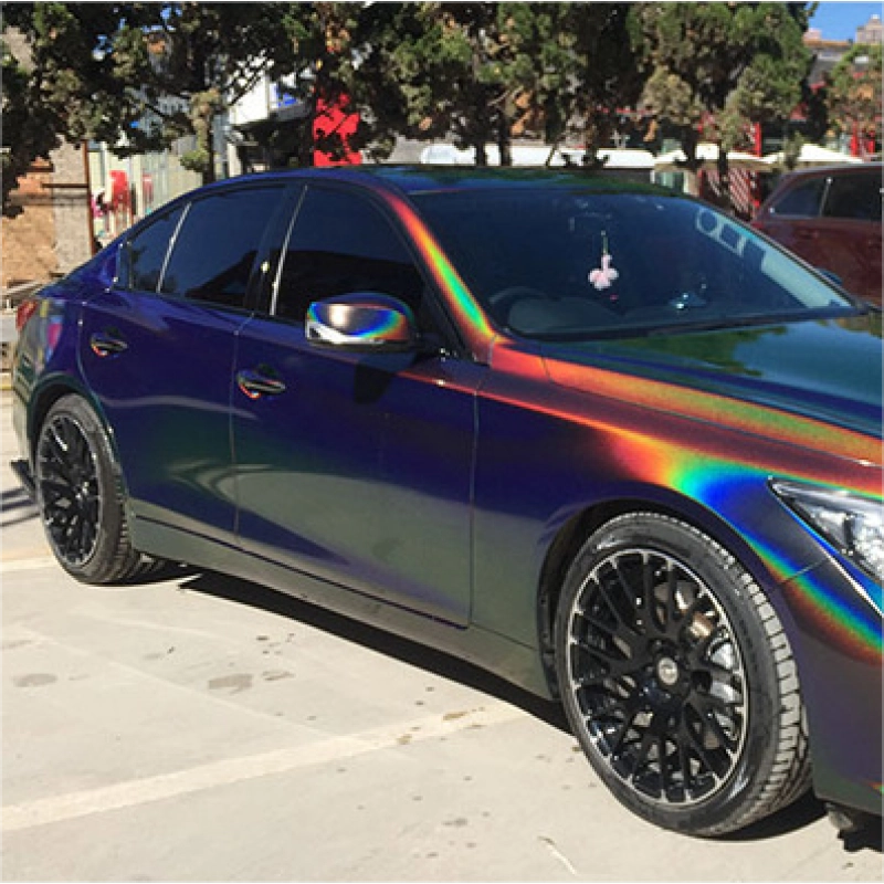 Glossy Rainbow Laser Grey Vinyl Car Wrap K-3001 02