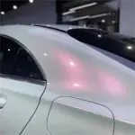 Glossy White to Red Vinyl Car Wrap K-9302