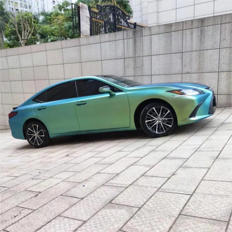 Matte Chameleon Spring Green Vinyl Car Wrap K-4035 02