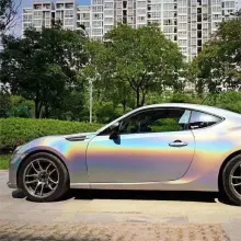 Matte Laser Silver Vinyl Car Wrap K-3014