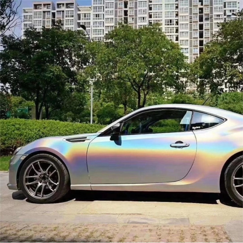 Matte Laser Silver Vinyl Car Wrap K-3014 02