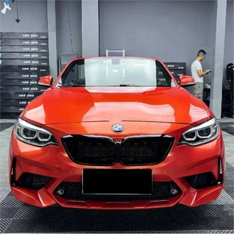 Metal Paint Orange Vinyl Car Wrap K-6021 02