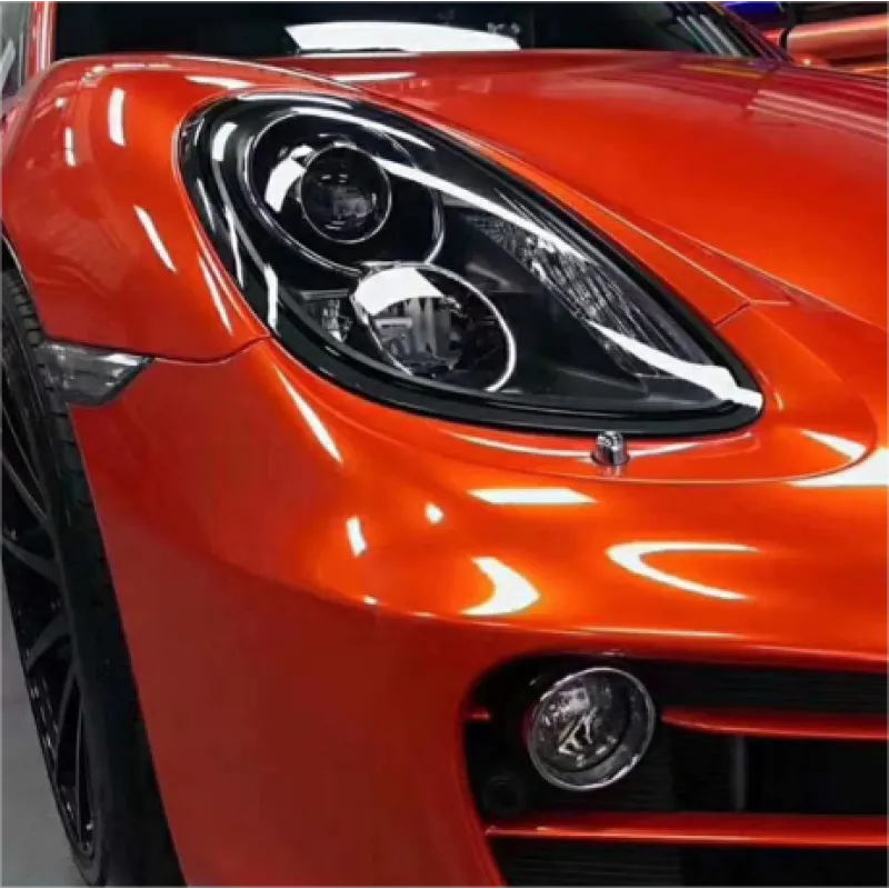 Metal Paint Orange Vinyl Car Wrap K-6021