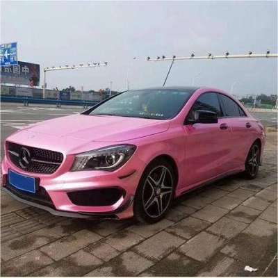 Metal Paint Shell Pink Vinyl Car Wrap K-6013 02