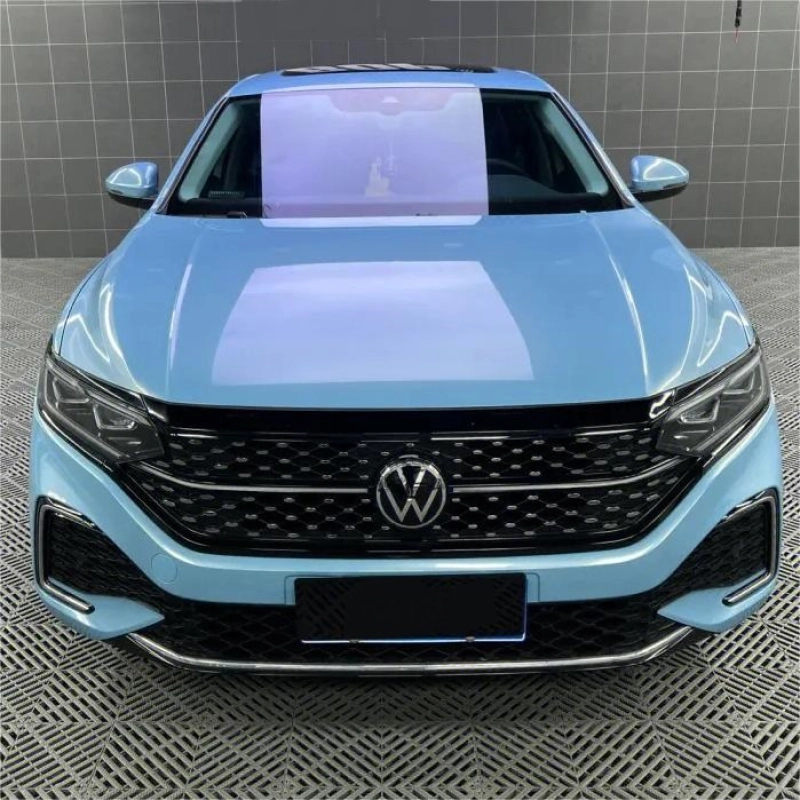 Porsche Blue Vinyl Car Wrap K-1419 02