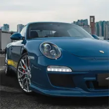 Porsche Deep Blue Vinyl Car Wrap K-1427