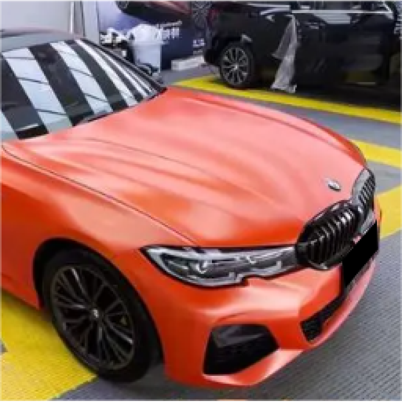 Pure Metal Orange Vinyl Car Wrap K-9225