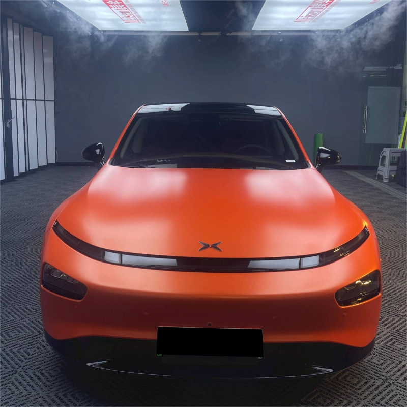 Pure Metal Orange Vinyl Car Wrap K-9225 02