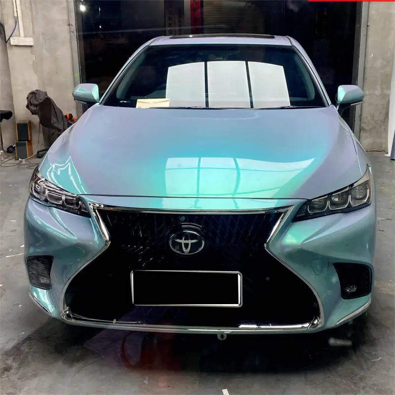 Twin Grey Green Vinyl Car Wrap K-1706