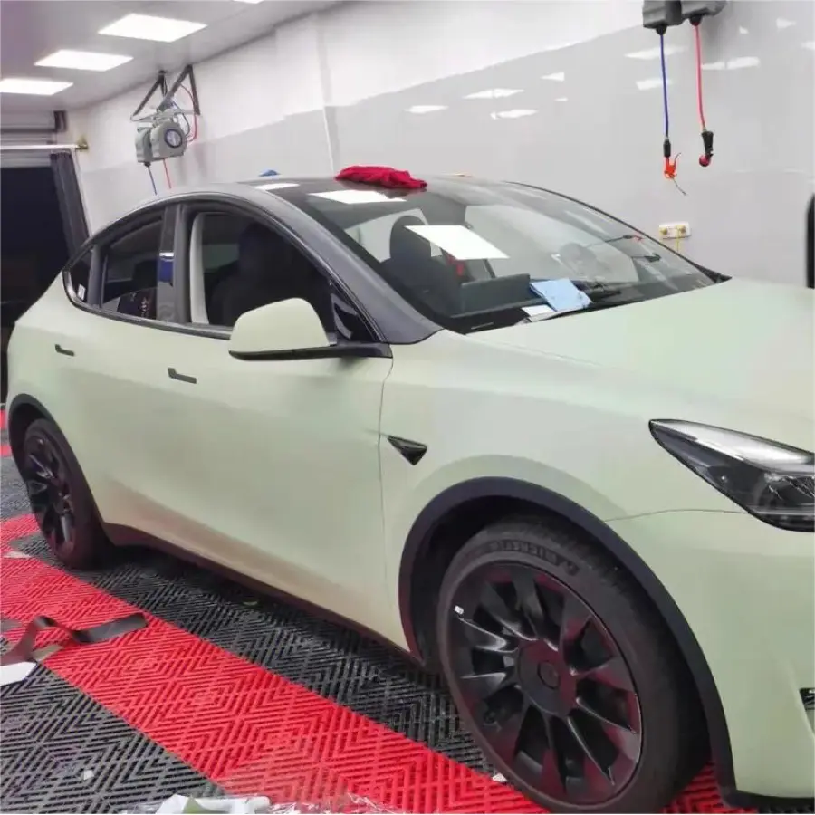 Ultimate Flat Khaki Light Green Vinyl Car Wrap K-2027