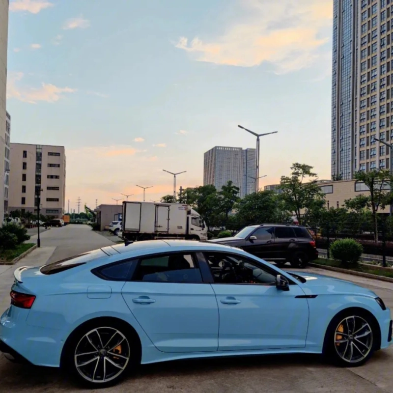 Light Blue Vinyl Car Wrap K-1913 02