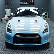 Light Blue Vinyl Car Wrap K-1913
