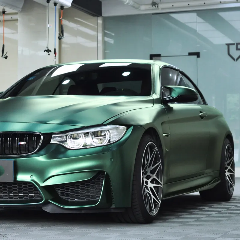 Pure Metal Dark Green Vinyl Car Wrap K-9214