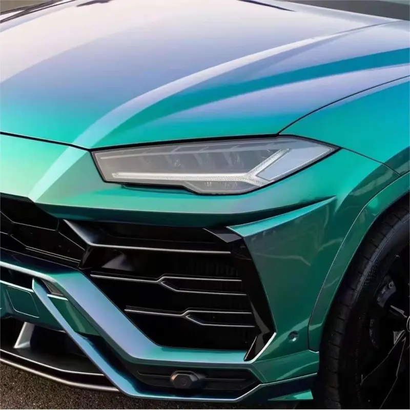 Diamond Aurora Green Vinyl Car Wrap K-1406