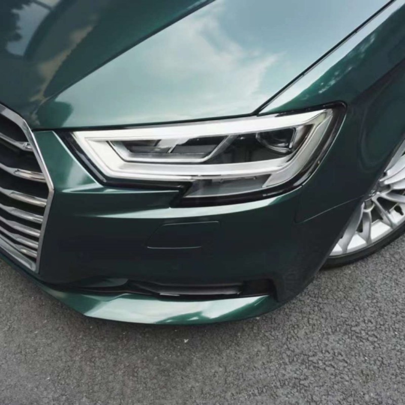 Car Original Color Glossy Gothic Blue Green Vinyl Car Wrap For Audi