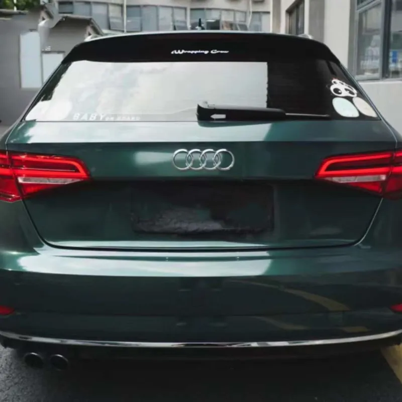 Car Original Color Glossy Gothic Blue Green Vinyl Car Wrap For Audi