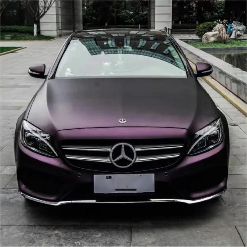Ultra-Matte Purple Red Vinyl Car Wrap K-1018 02