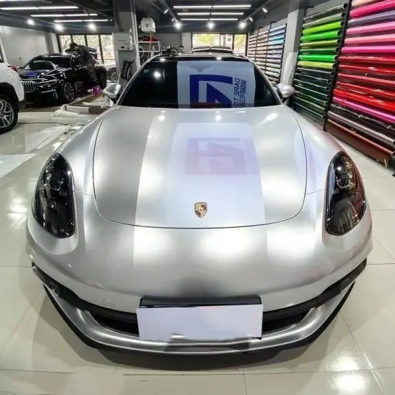 Metal Silver Vinyl Car Wrap K-2107