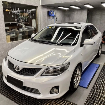 Diamond Gold White Vinyl Car Wrap K-1604 02