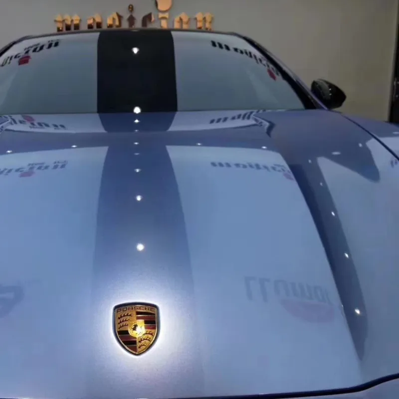 Metal Paint Mist Blue Vinyl Car Wrap K-6008