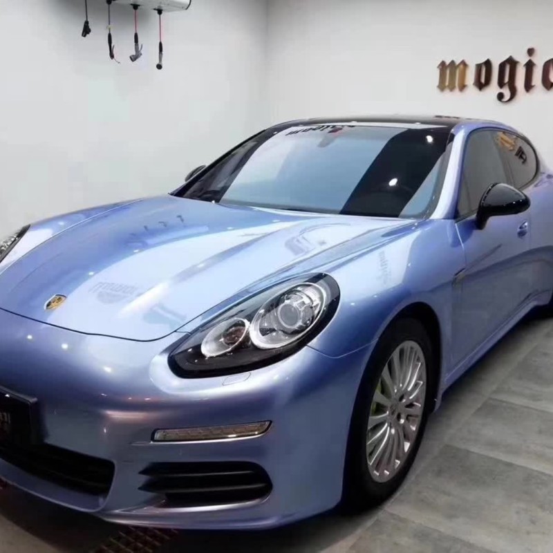 Metal Paint Mist Blue Vinyl Car Wrap K-6008