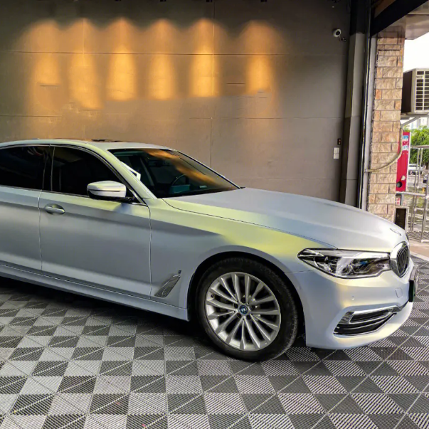 Matte Gold Blue Vinyl Car Wrap K-1201