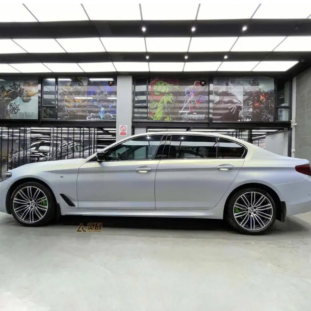 Matte Gold Blue Vinyl Car Wrap K-1201