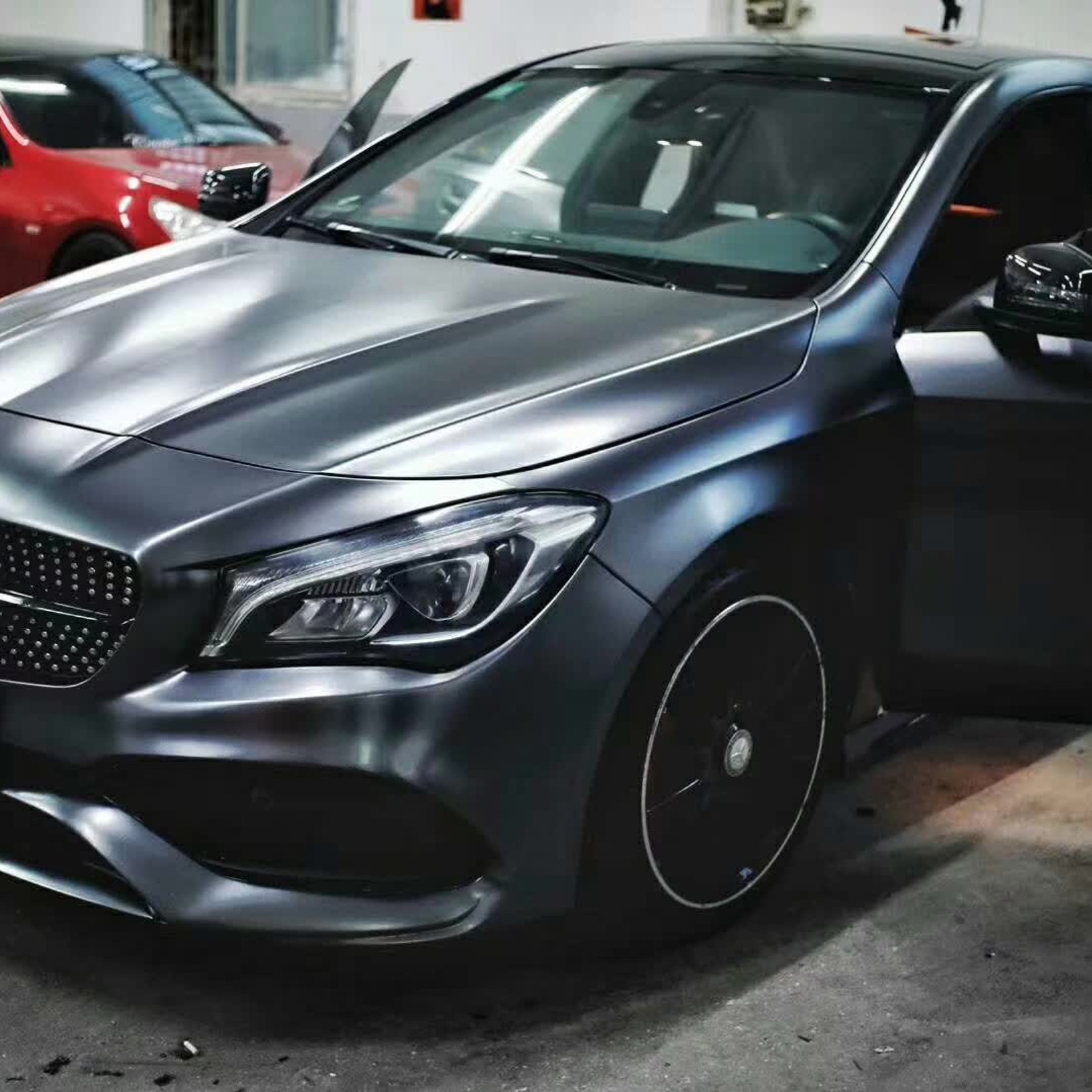 Matte Dark Grey Vinyl Car Wrap K-1209