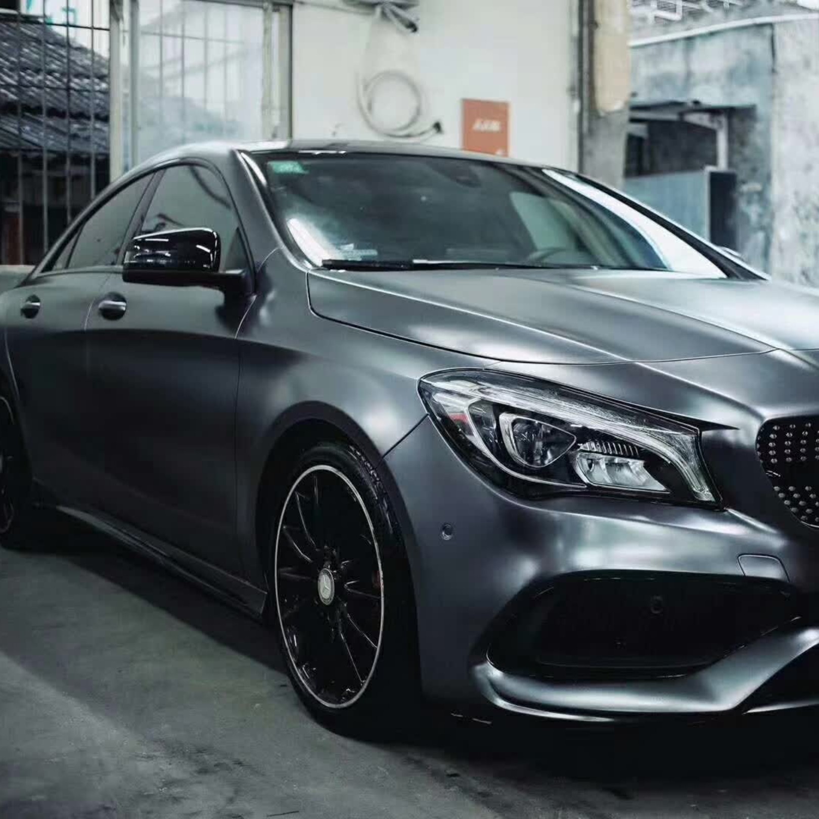 Matte Dark Grey Vinyl Car Wrap K-1209