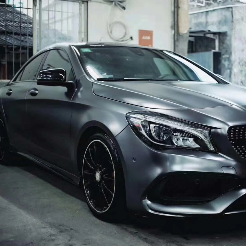 Matte Dark Grey Vinyl Car Wrap K-1209 02