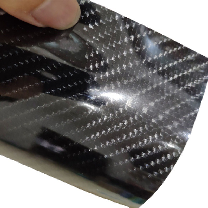 6D Super Gloss Emulational Carbon Fiber Black Car Wrap K-9012