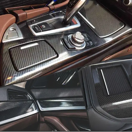 6D Super Gloss Emulational Carbon Fiber Black Car Wrap K-9012